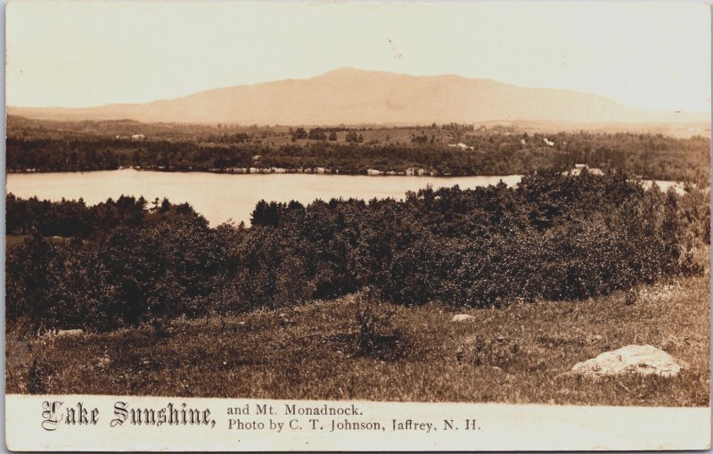Lake Sunshine Mt. Monadnock New Hampshire Vintage RPPC C128