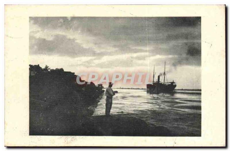 Old Postcard merchant boat