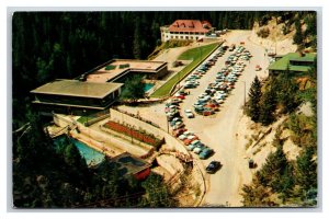 Radium Hot Springs And Aquacourt British Columbia Canada Chrome Postcard S12