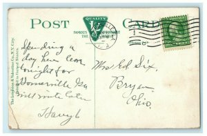 Forsyth Street Bank Buildings Post Office Jacksonville Florida 1912 Postcard 