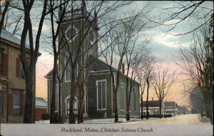 Rockland ME Christian Science Church c1910 Postcard