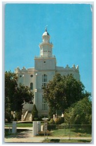 c1960s Mormon Temple Exterior Roadside St. George Utah UT Unposted Tree Postcard 