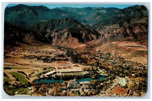 Colorado Springs Colorado Postcard Aerial View Of Famous Broadmoor Hotel c1960's