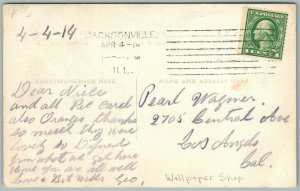 WALLPAPER SHOP JACKSONVILLE ILL 1914 ANTIQUE REAL PHOTO POSTCARD RPPC