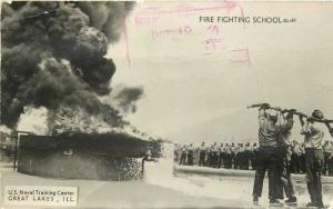 1950s GREAT LAKES ILLINOIS US Naval Training Center RPPC Groganized 4232