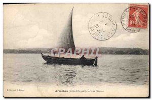 Old Postcard Boat Fishing Arcachon A pinasse