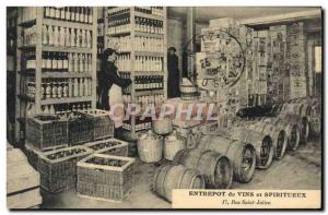 Old Postcard Folklore Vine Harvest Warehouse Wines & Spirits Rue Saint Julien...