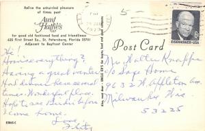 St Petersburg Florida~Aunt Hattie's Restaurant~Driver Thru~1973 Postcard