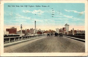 Sky Line from Oak Cliff Viaduct Dallas Texas-5 Postcard PC4