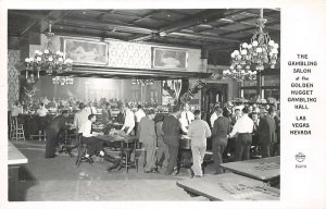 RPPC LAS VEGAS, NV Golden Nugget Gambling Hall Casino Frashers Vintage Postcard