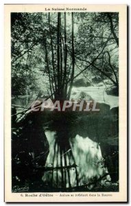 Old Postcard Roche d & # 39Oetre Alders is retletant in Oak Suisse Normande