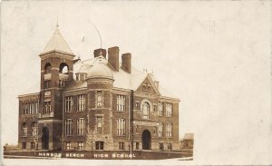 J7/ Harbor Beach Michigan RPPC Postcard c1910 High School 224