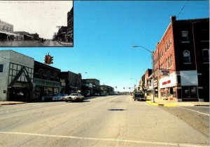 Henryetta, OK Oklahoma  MAIN STREET SCENE Western Auto~Taylor Drug 4X6 Postcard
