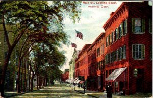 Ansonia, CT Connecticut  MAIN STREET SCENE Drug Store NEW HAVEN CO 1908 Postcard