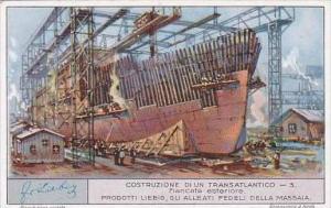 Liebig S1259 Building Transatlantic Liner No 3 Fiancata esteriore