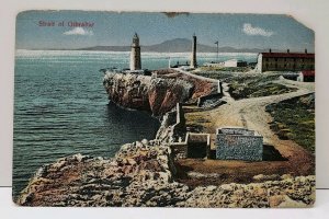 Strait of Gibraltar Hand Colored V.B. Cumbo Postcard A7