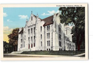 Moline Illinois IL Postcard 1930-1950 Scottish Rite Cathedral