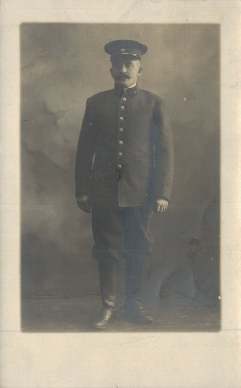 Military World War 1 Soldier Portrait RPPC 06.77