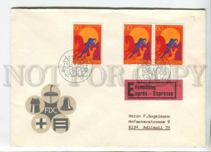 445905 Liechtenstein 1968 FDC christianity church painting real posted Express