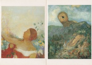 Odilon Redon The Cyclops Ophelia 2x Painting Postcard s