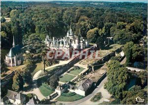 Postcard Modern aerial view Chateau Usse