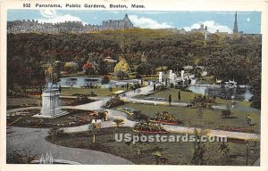 Panorama of Public Garden - Boston, Massachusetts MA  