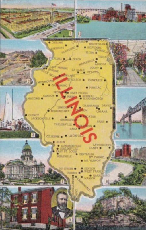 Map Of Illinois The Land Of Lincoln