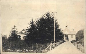 Wrangell AK Church & Gym c1910 Real Photo Postcard