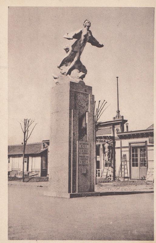 Nungesser Monument Lindbergh French Old Postcard