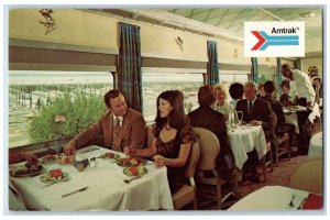 Amtrak Postcard Deluxe Dining Car Amtrak Passenger Trains c1910's Antique