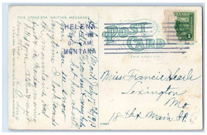 1913 Broadwater Natatorium Helena Montana MT Antique Posted Postcard