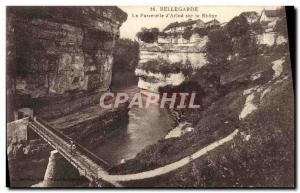 Old Postcard Bellegarde The d & # 39Arlod Footbridge Rhone
