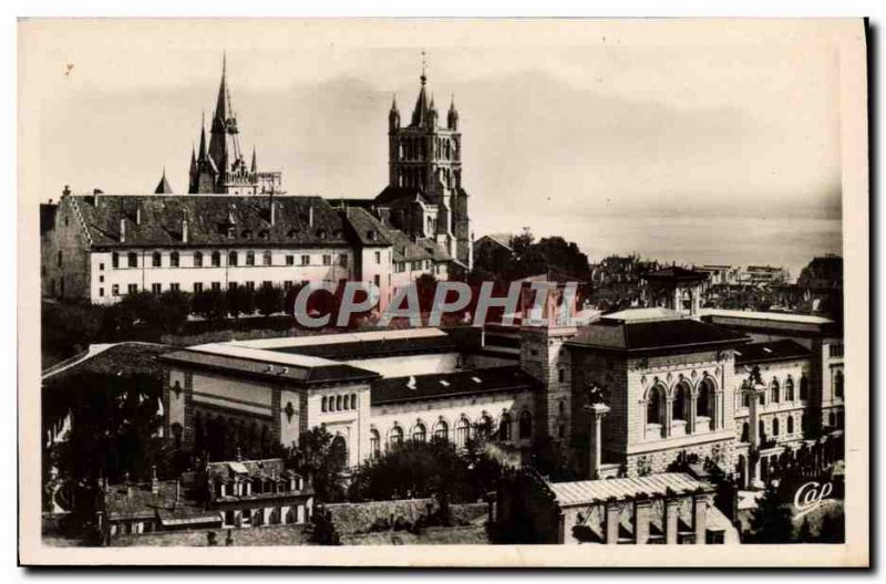 Modern Postcard Lausanne The Cathedral And I & # 39Universite