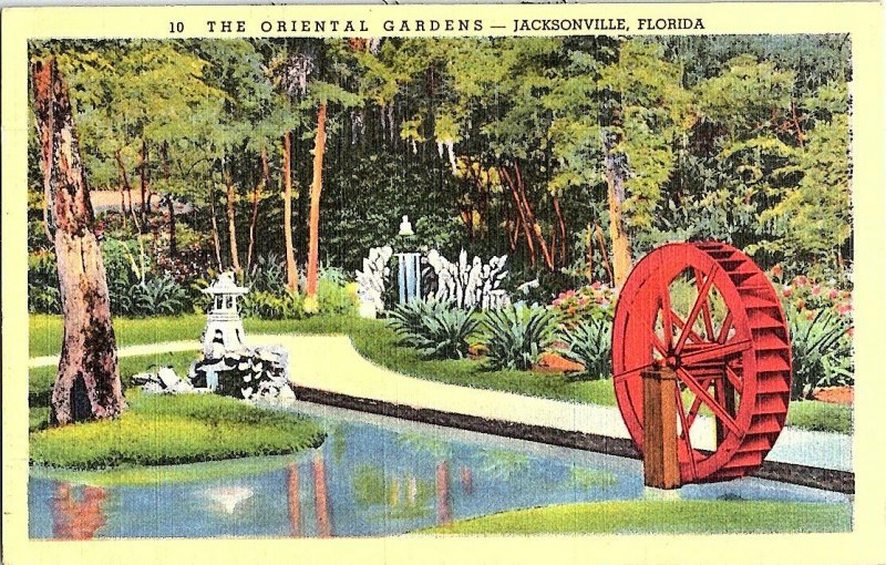 The Oriental Gardens Jacksonville Florida Postcard Standard View Card 