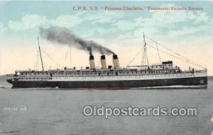 CPR SS Princess Charlotte Vancouver, Victoria Service Ship Unused 