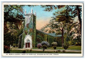 1924 St. Mark's Church About 115 years Old Niagara On The Lake Canada Postcard