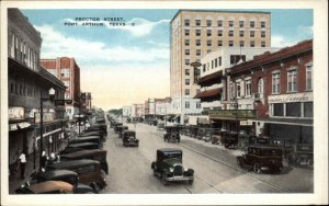 Port Arthur Texas Proctor Street Old 1920s Cars Vintage Postcard