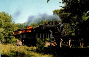 Trains Ten Wheeler Locomotive #1385 Crossing The Baraboo River Wisconsin