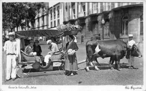RPPC Carro de bois - Madeira, Portugal ca 1930s Vintage Postcard