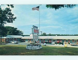 Unused Pre-1980 OLD CARS & LAMPLIGHTER MOTEL Clinton Connecticut CT s4425