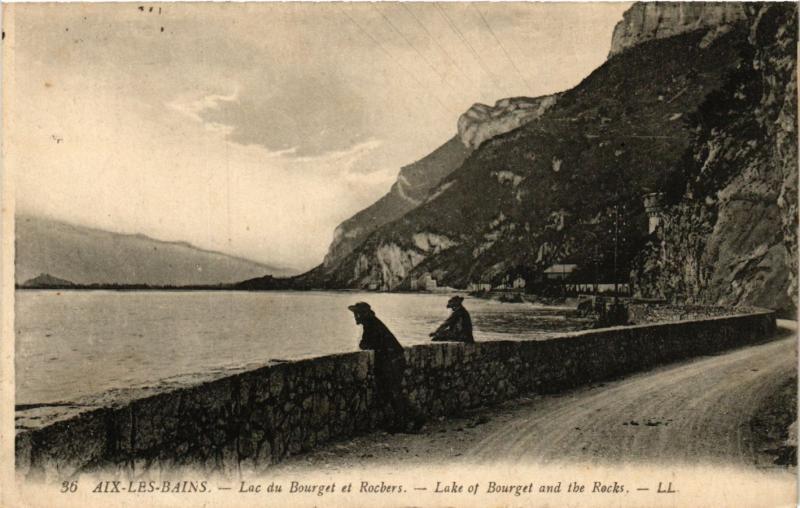 CPA AIX-les-BAINS Lac du BOURGET et Rochers Lake of BOURGET and the (351976)