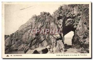 Old Postcard Quiberon Archede Kergroix to the beach of Port Bara