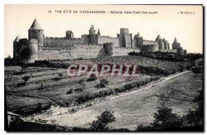 Old Postcard The Cite of Carcassonne South General view