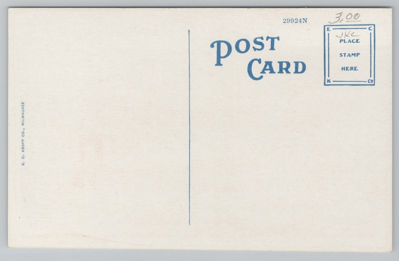 Platteville Wisconsin~Front View Of Masonic Temple~Vintage Postcard