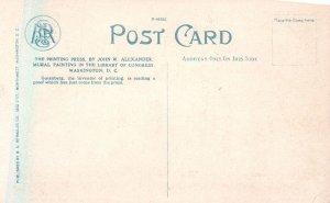 Vintage Postcard The Printing Press Evolution of the Book Series Washington D.C.