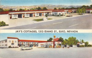 Linen Postcard Jay's Cottages in Elko, Nevada~131028