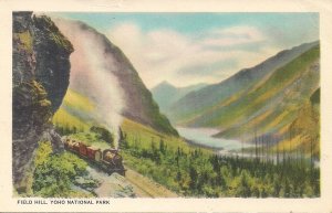 CANADA Yoho National Park, BC, Train, Steam Locomotive RR 1930's, CPR, Rockies