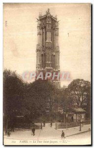 Old Postcard Paris La Tour Saint Jacques