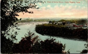 Cedar River Cedar Rapids Iowa Postcard DB decided to go back to Puerto Rico