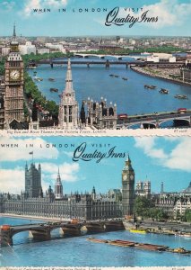 When In London Visit Quality Inns 2x Advertising Postcard s